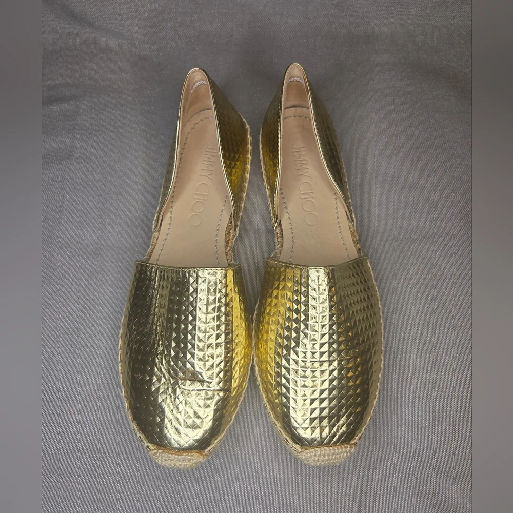 Jimmy Choo Dreya D'Orsay Espadrille Flats - Size 7.5 - Picture 3 of 8